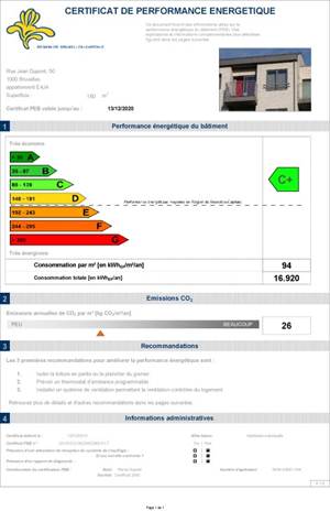 Certificat Peb